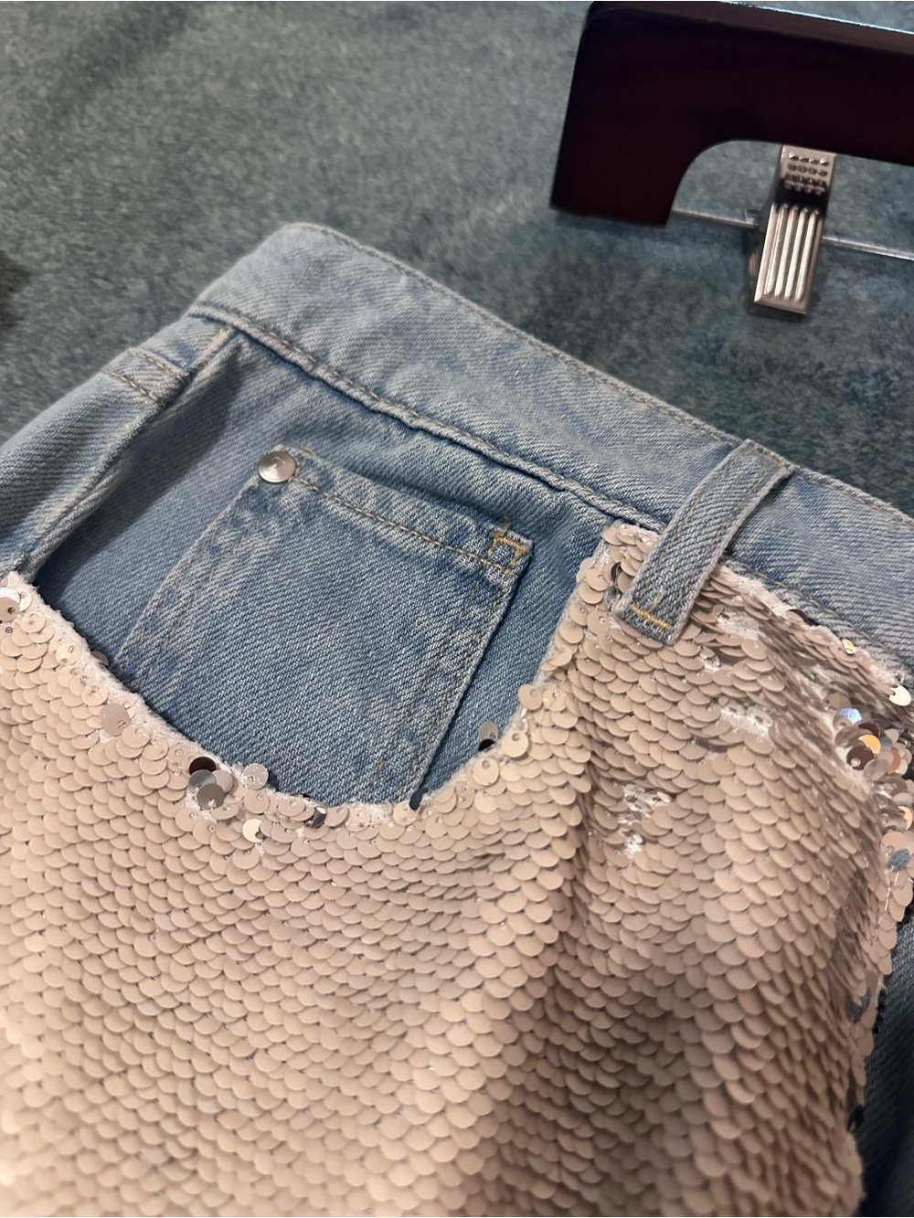 Sequin Front Wide Leg Pilcro Jeans - Picture 6 of 6